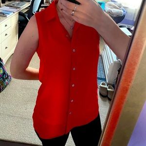 Sleeveless Collared Rachel Zoe Blouse